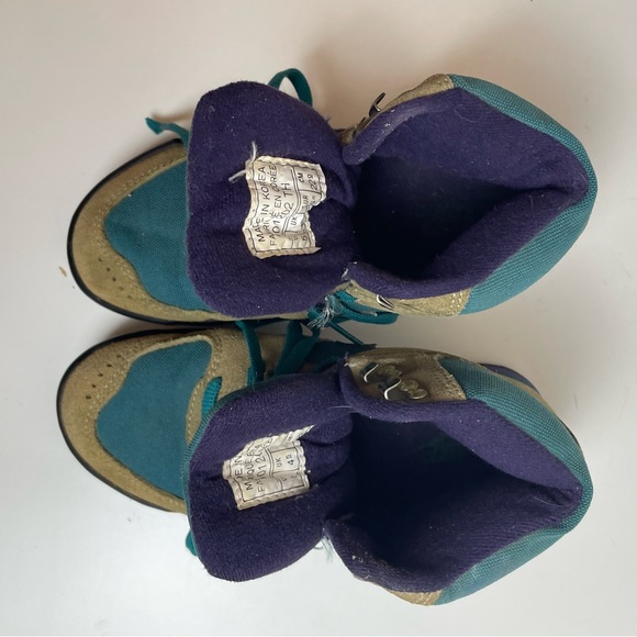 Rare VTG NIKE Swoosh High Tops Hiking Boots 90s 901202 Teal Purple Size 5 - Picture 13 of 15